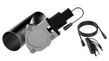 Load image into Gallery viewer, QTP 3.5in Bolt-On QTEC Electric Cutout Valve - Single - Side View