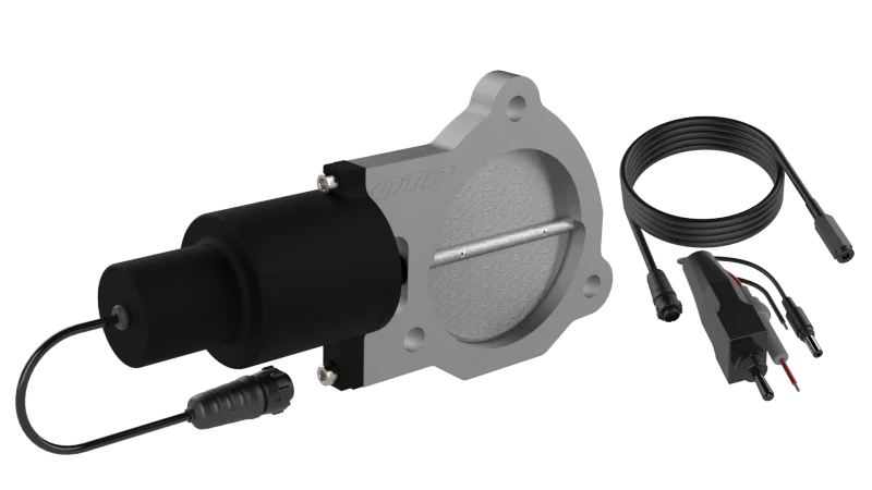 QTP 3.5in Bolt-On QTEC Electric Cutout Valve - Single - Installation View