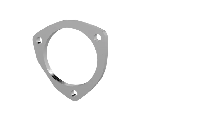 QTP 3.5in Weld-On QTEC 3 Bolt Flange - Side View