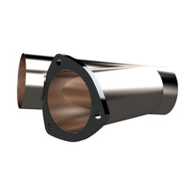 Load image into Gallery viewer, QTP 3.5in Weld-On QTEC Exhaust Cutout Y-Pipe - Side View