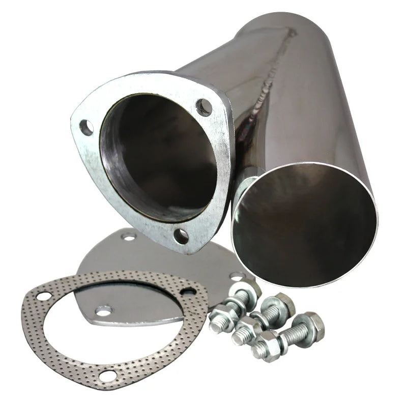 QTP 3.5in Weld-On QTEC Exhaust Cutout Y-Pipe - Installation View