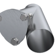 Load image into Gallery viewer, QTP 3.5in Weld-On QTEC Exhaust Cutout Y-Pipe - Back View