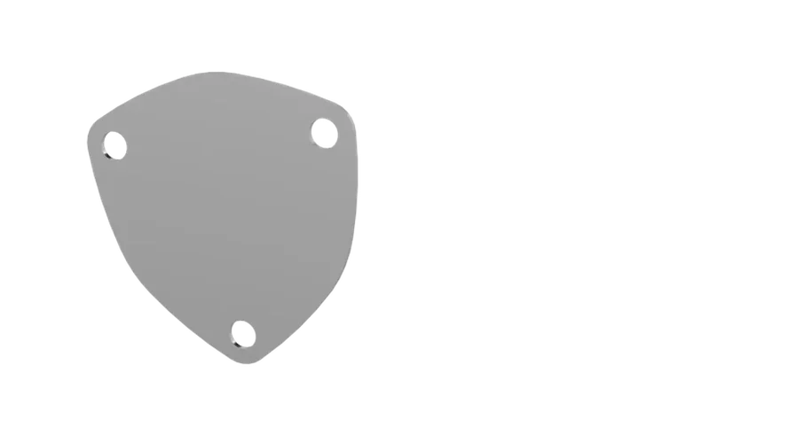 QTP 3in Bolt-On QTEC 3 Bolt Cover Plate - Side View