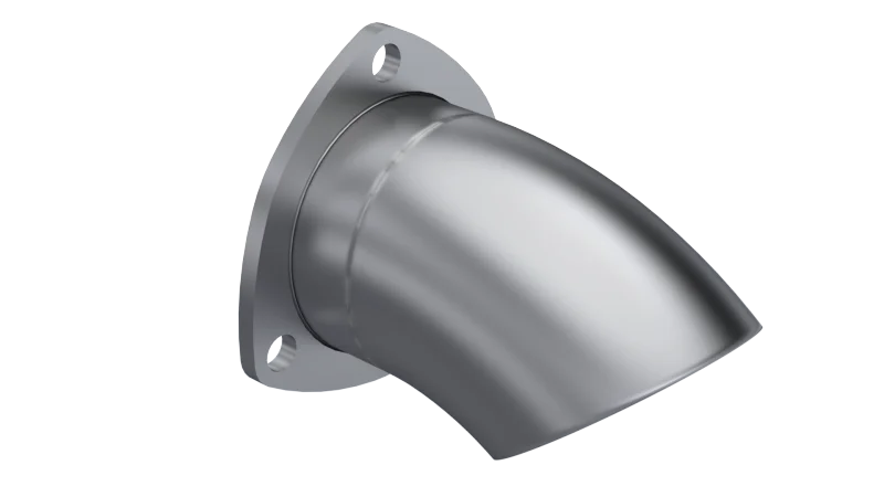 QTP 3in Bolt-On QTEC Adjustable Turn Down - Detail View