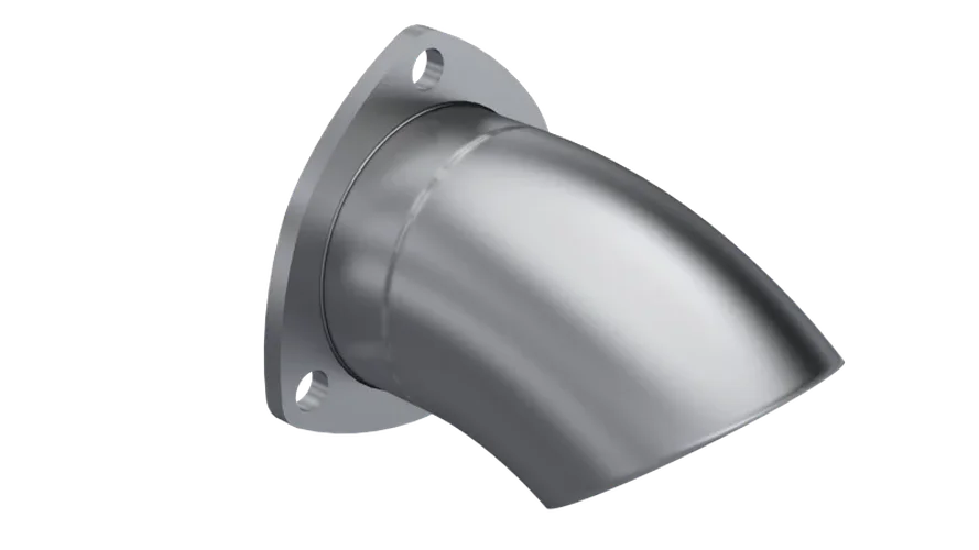 QTP 3in Bolt-On QTEC Adjustable Turn Down - Detail View