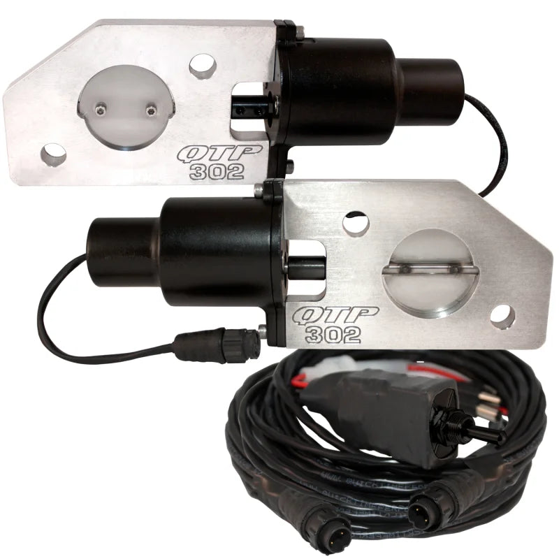QTP 3in Bolt-On QTEC Electric Cutout Valve - Single - Main Product View