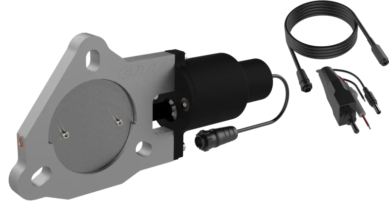 QTP 3in Bolt-On QTEC Electric Cutout Valve - Single - Side View