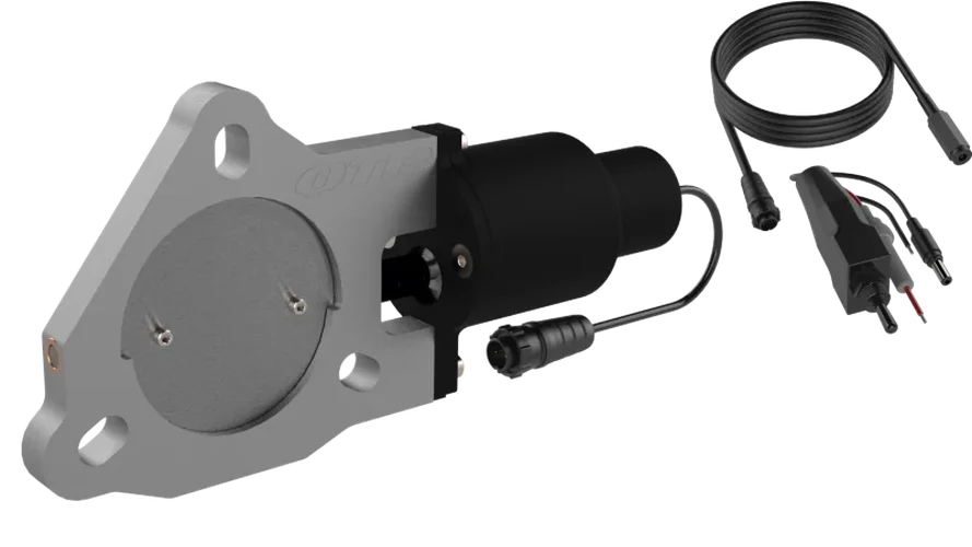 QTP 3in Bolt-On QTEC Electric Cutout Valve - Single - Side View