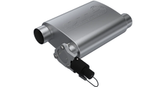 Load image into Gallery viewer, QTP 3in Weld-On 304SS Reverse Screamer Muffler w/Bolt-On QTEC Electric Cutout - Main Product View