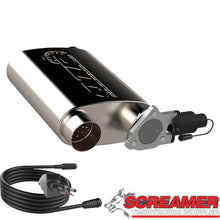 Load image into Gallery viewer, QTP 3in Weld-On 304SS Reverse Screamer Muffler w/Bolt-On QTEC Electric Cutout - Additional View 5