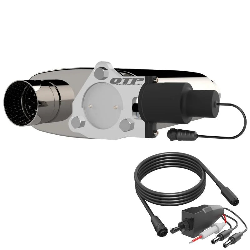 QTP 3in Weld-On 304SS Screamer Muffler w/Bolt-On QTEC Electric Cutout - Additional View 6
