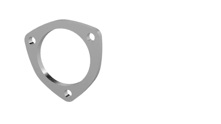 QTP 3in Weld-On QTEC 3 Bolt Flange - Side View