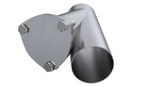 Load image into Gallery viewer, QTP 3in Weld-On QTEC Exhaust Cutout Y-Pipe - Side View