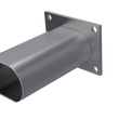 Load image into Gallery viewer, QTP 3in Weld-On QTEC Low Profile Conncetion Oval Tube Kit - Detail View
