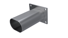 Load image into Gallery viewer, QTP 3in Weld-On QTEC Low Profile Conncetion Oval Tube Kit - Detail View