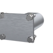 Load image into Gallery viewer, QTP 3in Weld-On QTEC Low Profile Conncetion Oval Tube Kit - Main Product View