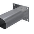 Load image into Gallery viewer, QTP 3in Weld-On QTEC Low Profile Conncetion Oval Tube Kit - Detail View