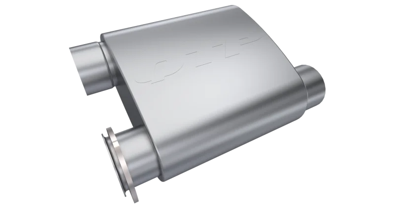 QTP 3in Weld-On Reverse 304SS Screamer Muffler Short Case w/Bolt-On QTEC Electric Cutout - Installation View