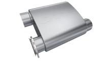 Load image into Gallery viewer, QTP 3in Weld-On Reverse 304SS Screamer Muffler Short Case w/Bolt-On QTEC Electric Cutout - Installation View