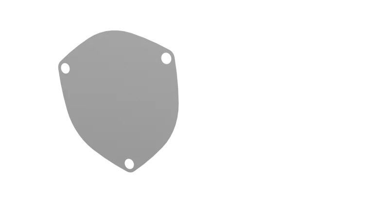 QTP 4in Bolt-On QTEC 3 Bolt Cover Plate - Side View
