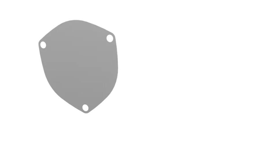 QTP 4in Bolt-On QTEC 3 Bolt Cover Plate - Side View