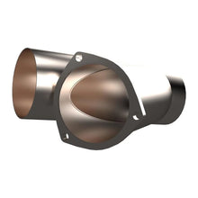 Load image into Gallery viewer, QTP 4in Weld-On QTEC Exhaust Cutout Y-Pipe - Side View