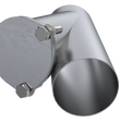 Load image into Gallery viewer, QTP 4in Weld-On QTEC Exhaust Cutout Y-Pipe - Back View