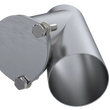 Load image into Gallery viewer, QTP 4in Weld-On QTEC Exhaust Cutout Y-Pipe - Back View