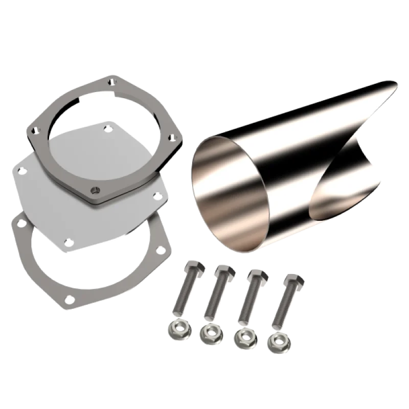 QTP 5in Weld-On QTEC DIY Cutout Pipe - Main Product View
