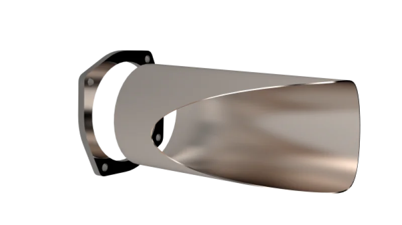 QTP 5in Weld-On QTEC DIY Cutout Pipe - Side View