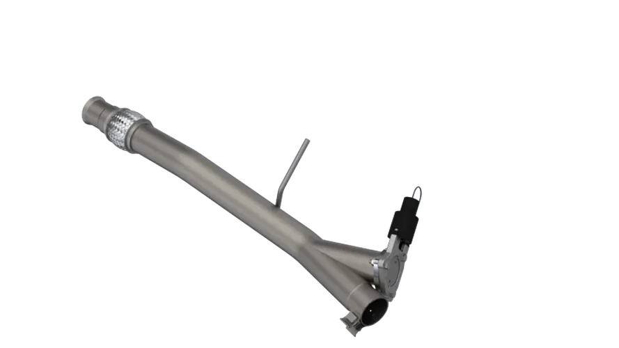 2014-2018 Chevrolet Silverado & GMC Sierra 1500 QTP Aggressor Cutout Pipe - Side View