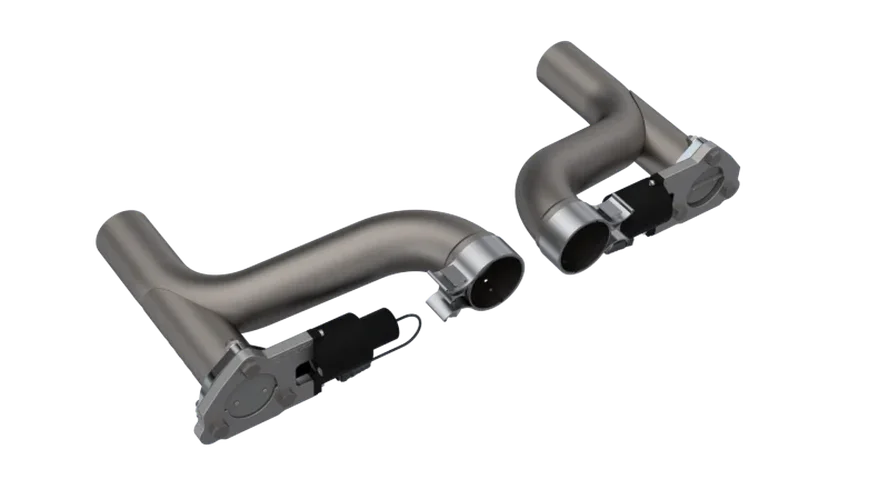 2010-2015 Chevrolet Camaro SS QTP Aggressor Cutout Pipes - Detail View