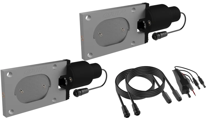 QTP Bolt-On QTEC Dual Low Profile Oval Electric Cutout Valves - Pair - Main Product View