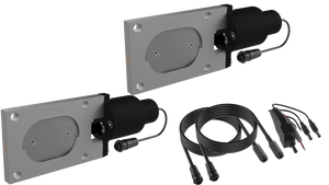 QTP Bolt-On QTEC Dual Low Profile Oval Electric Cutout Valves - Pair - Main Product View