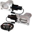Load image into Gallery viewer, QTP Bolt-On QTEC Dual Low Profile Oval Electric Cutout Valves - Pair - Side View