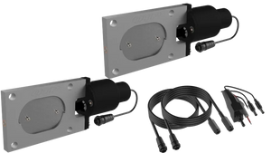 QTP Bolt-On QTEC Dual Low Profile Oval Electric Cutout Valves - Pair - Main Product View