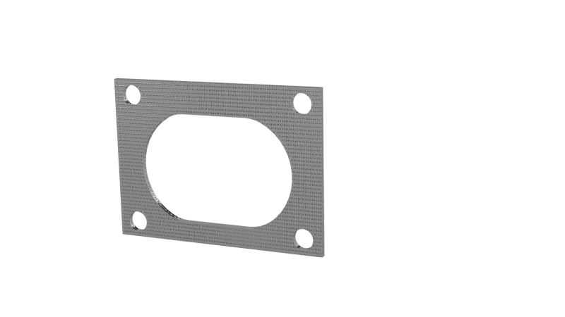 QTP Bolt-On QTEC Low Profile 4 Bolt Gasket - Side View