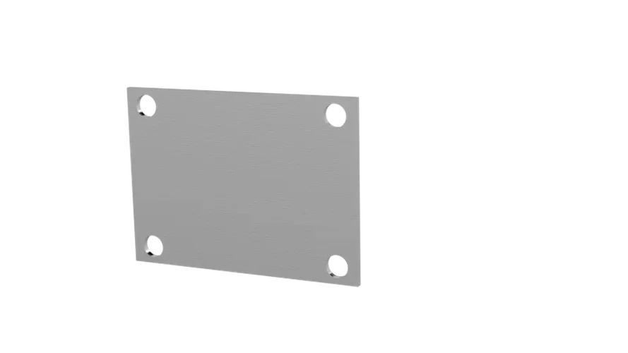 QTP Bolt-On QTEC Low Profile Cover Plate - Side View