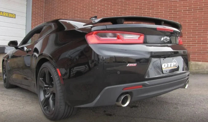 2016-2024 Chevrolet Camaro SS  QTP Screamer Axle Back  Dual Tip Bumper - Side View