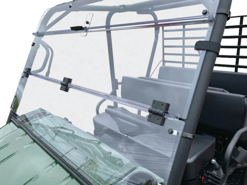 QuadBoss 09-22 Kawasaki KAF620M Mule 4010 4x4 Windbreak Folding Windshield - Main Product View
