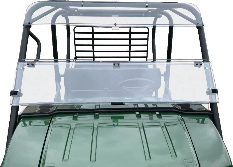 QuadBoss 09-22 Kawasaki KAF620M Mule 4010 4x4 Windbreak Folding Windshield - Back View