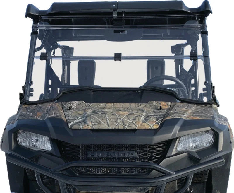 QuadBoss 14-22 Honda SXS700 Pioneer 700 Windbreak Folding Windshield - Side View