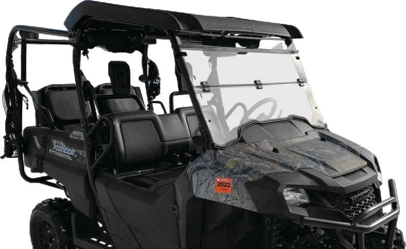 QuadBoss 14-22 Honda SXS700 Pioneer 700 Windbreak Folding Windshield - Back View