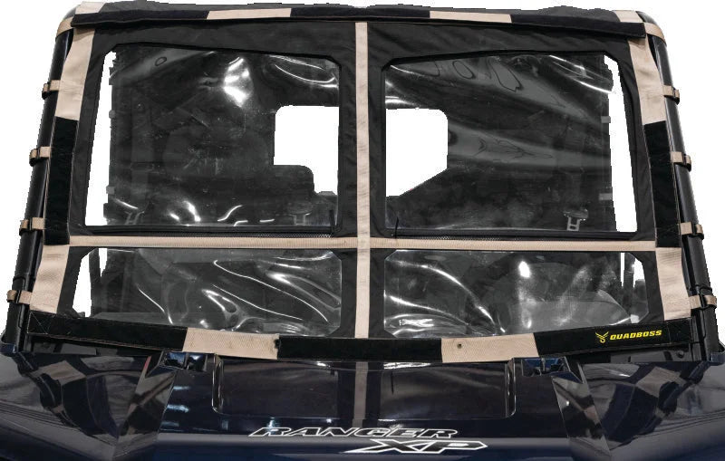 QuadBoss 15-19 Polaris Ranger 1000 Diesel Soft Windshield - Main Product View