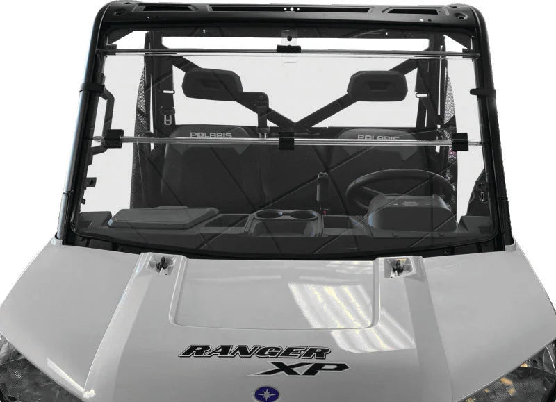 QuadBoss 15-19 Polaris Ranger 1000 Diesel Windbreak Folding Windshield - Detail View