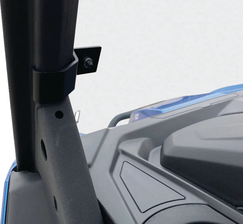 QuadBoss 16-22 Can-Am Defender HD10 Windbreak Folding Windshield - Back View