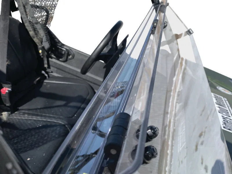 QuadBoss 16-22 Honda SXS1000 Pioneer 1000 Windbreak Folding Windshield - Side View