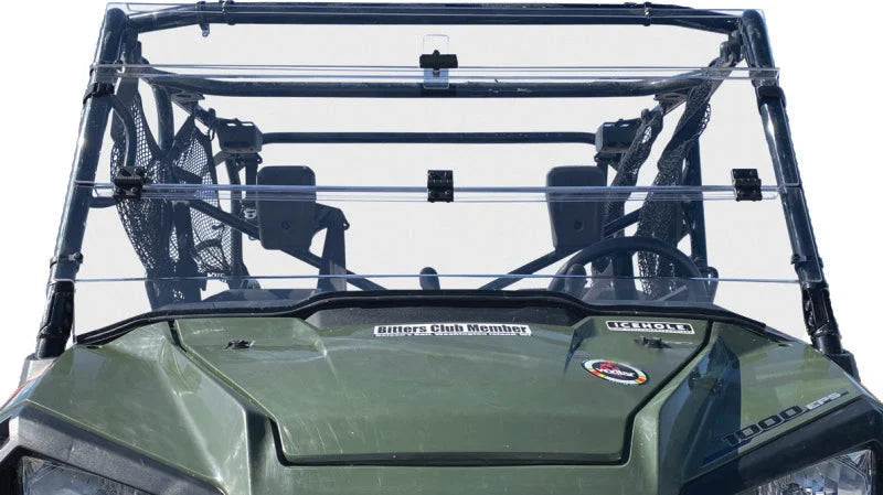 QuadBoss 16-22 Honda SXS1000 Pioneer 1000 Windbreak Folding Windshield - Installation View