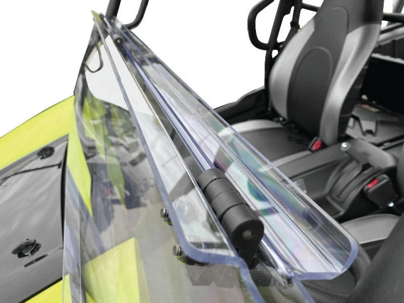 QuadBoss 16-22 Kawasaki KRF800 Teryx Windbreak Folding Windshield - Side View
