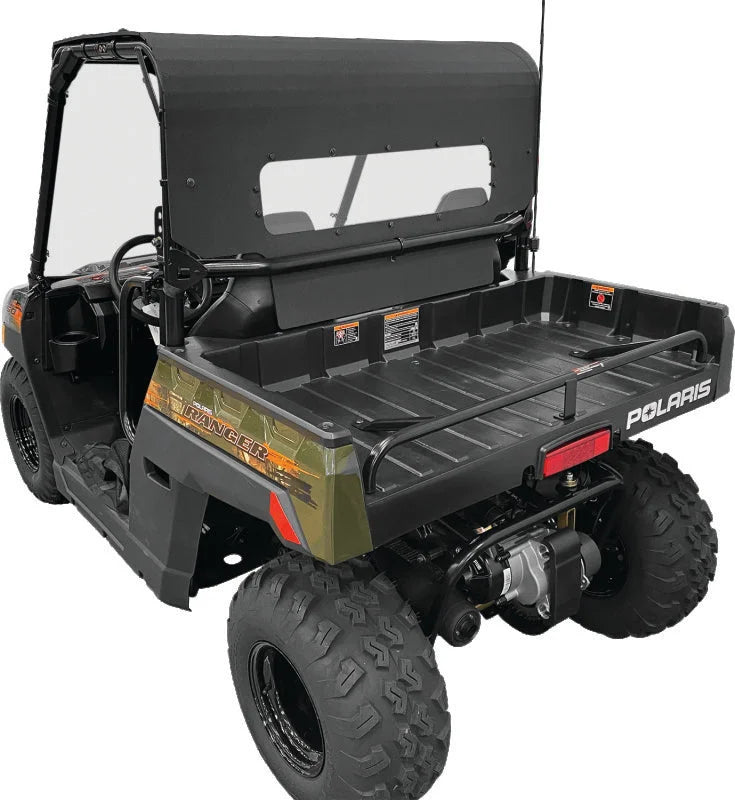 QuadBoss 18-22 Polaris Ranger 150 EFI Roof Windshield & Rear Panel Kit - Installation View